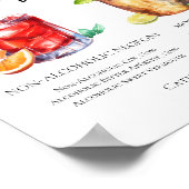 Elegantes Abend-Hochzeits-Mocktails-Menü Poster (Ecke)