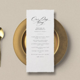 Elegantes Abendessen bei Hochzeit und Probe Menükarte