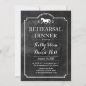 Elegantes Abendessen bei Hochzeiten Probe Einladung (Vorderseite)