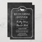 Elegantes Abendessen bei Hochzeiten Probe Einladung (Vorne/Hinten)