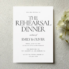 Elegantes Abendessen bei modernen Hochzeiten Probe Einladung