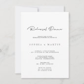 Elegantes Abendessen in zeitgenössischer Probe Einladung (Vorderseite)