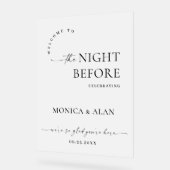 Elegantes Abendessen mit Minimalistischer MATTIERT Acrylschild (Winkel)