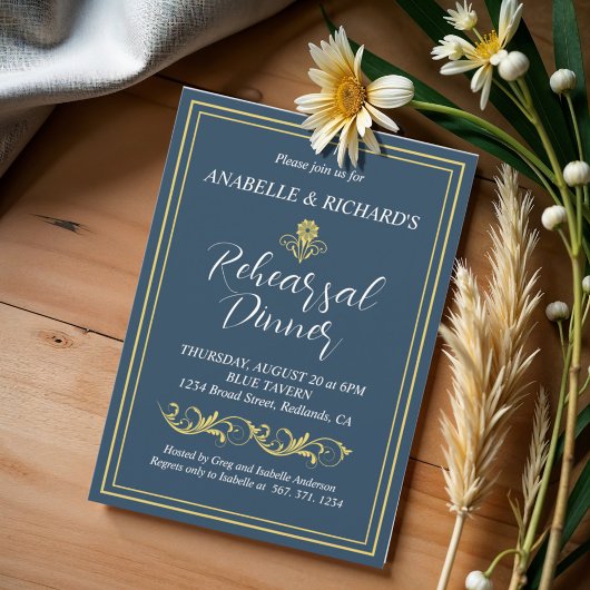 Elegantes Abendessen mit Viktorianischer Probe Einladung