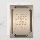 Elegantes Abendessen-Party Einladung (Rückseite)