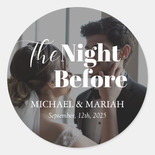 Elegantes Abendessen vor der Probe Foto Runder Aufkleber (Vorderseite)