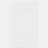 Elegantes Abendessen vor der Probe Willkommen Acrylschild (Winkel)