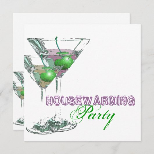 Elegantes Abendessencocktail-Party FERTIGEN Einladung (Vorne/Hinten)