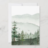 Elegantes Abenteuer mit Wasserfarbe erwartet Kinde Einladung (Rückseite)