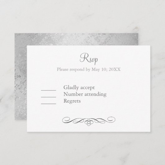 Elegantes, aber einfaches Gay Wedding Rsvp (Vorne/Hinten)