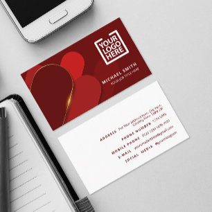 Elegantes abgerundetes Rechteck   Firmenlogo Visitenkarte