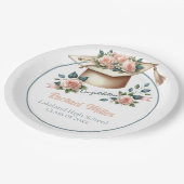 Elegantes Abschluss Celebration Design Pappteller (Schrägansicht)