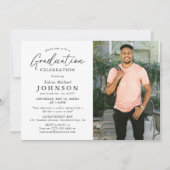 Elegantes Abschluss Celebration Graduate Foto Einladung (Vorderseite)