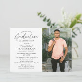 Elegantes Abschluss Celebration Graduate Foto Einladung (Stehend Vorderseite)