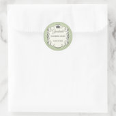 Elegantes Abschluss-Design Runder Aufkleber (Tasche)