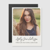 Elegantes Abschluss Foto Magnetic Ankündigung (Vorne/Hinten)