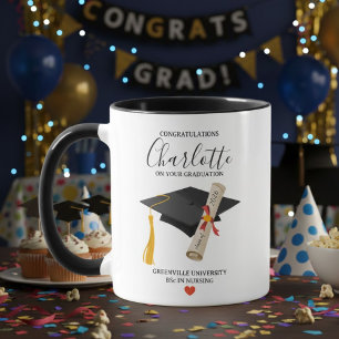 Elegantes Abschluss Namens Diplom Kugeltasse Desig Tasse