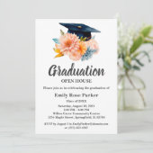 Elegantes Abschluss Open House Einladung (Stehend Vorderseite)