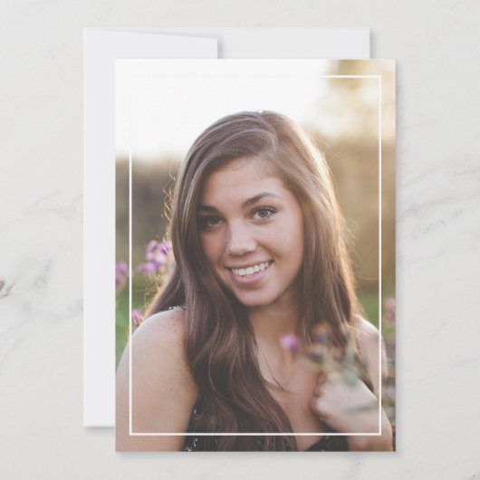 Elegantes Abschluss Party Einladung (Rückseite)