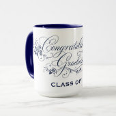 Elegantes Abschluss-Script-Design mit individuelle Tasse (Vorderseite Links)