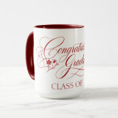 Elegantes Abschluss-Script-Design mit individuelle Tasse (Vorderseite Links)
