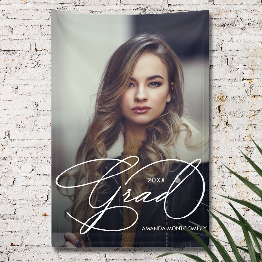 Elegantes Abschluss-Skript-Foto-Abschlussfeier Banner