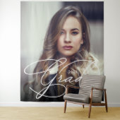 Elegantes Abschluss-Skript-Foto-Abschlussfeier Wandteppich (Beispiel)