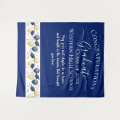 Elegantes Abschlussfeier-Design Wandteppich (Vorderseite (Horizontal))
