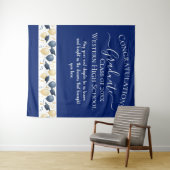Elegantes Abschlussfeier-Design Wandteppich (Beispiel (Horizontal))