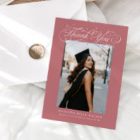 Elegantes Abschlussfoto in Rosa mit Schrift