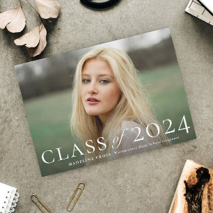 Elegantes Abschlussklassenfoto Abschluss Einladung