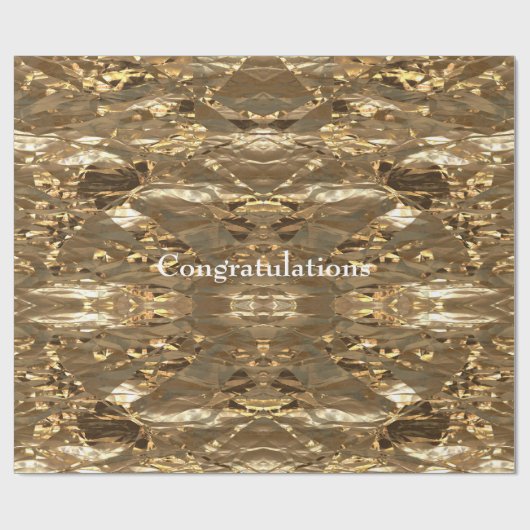 Elegantes Abstrakt-braunes goldenes Aussehen Geschenkpapier (Flach)