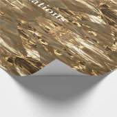 Elegantes Abstrakt-braunes goldenes Aussehen Geschenkpapier (Ecke)