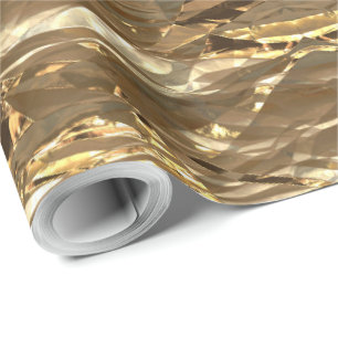 Elegantes Abstrakt-braunes goldenes Aussehen Geschenkpapier