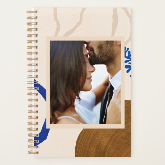 Elegantes Abstrakt Modernes Kunst Personalisiertes Planer (Vorderseite)