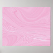 Elegantes Abstrakt rosa, flüssiges Marmorwerk | Poster (Vorne)