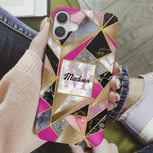 Elegantes abstrakt rosa, geometrisch Case-Mate iPhone hülle