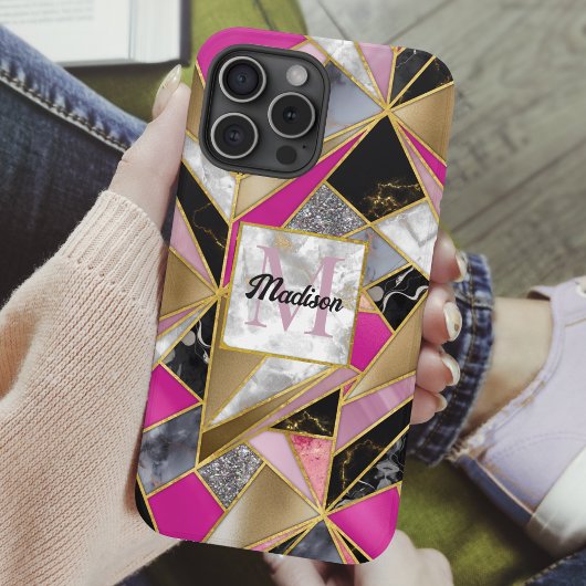 Elegantes abstrakt rosa, geometrisch Case-Mate iPhone hülle