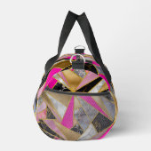 Elegantes abstrakt rosa, geometrisch duffle bag (Rechts)