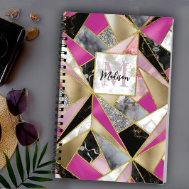 Elegantes abstrakt rosa, geometrisch notizblock