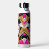 Elegantes abstrakt rosa, geometrisch trinkflasche (Links)