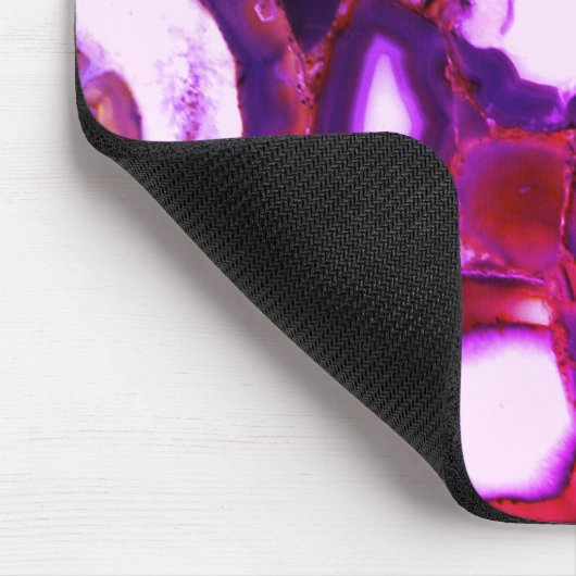 Elegantes abstrakt rosa lila Geodmuster Mousepad (Ecke)