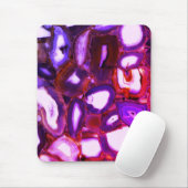 Elegantes abstrakt rosa lila Geodmuster Mousepad (Mit Mouse)