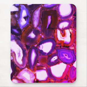 Elegantes abstrakt rosa lila Geodmuster Mousepad