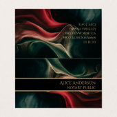 Elegantes Abstrakt Schwarzes Beruflich Visitenkarten (Außenseite Aufgefaltet)