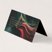 Elegantes Abstrakt Schwarzes Beruflich Visitenkarten (Rückseite)