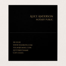 Elegantes Abstrakt Schwarzes Beruflich Visitenkarten