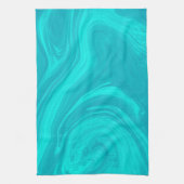 Elegantes Abstraktes Aquamarines Marmorarmatur | Geschirrtuch (Vertikal)