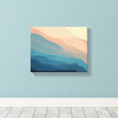 Elegantes Abstraktes Aquarellbad Leinwanddruck (Insitu (Holzboden))