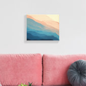 Elegantes Abstraktes Aquarellbad Leinwanddruck (Insitu (Wohnzimmer))